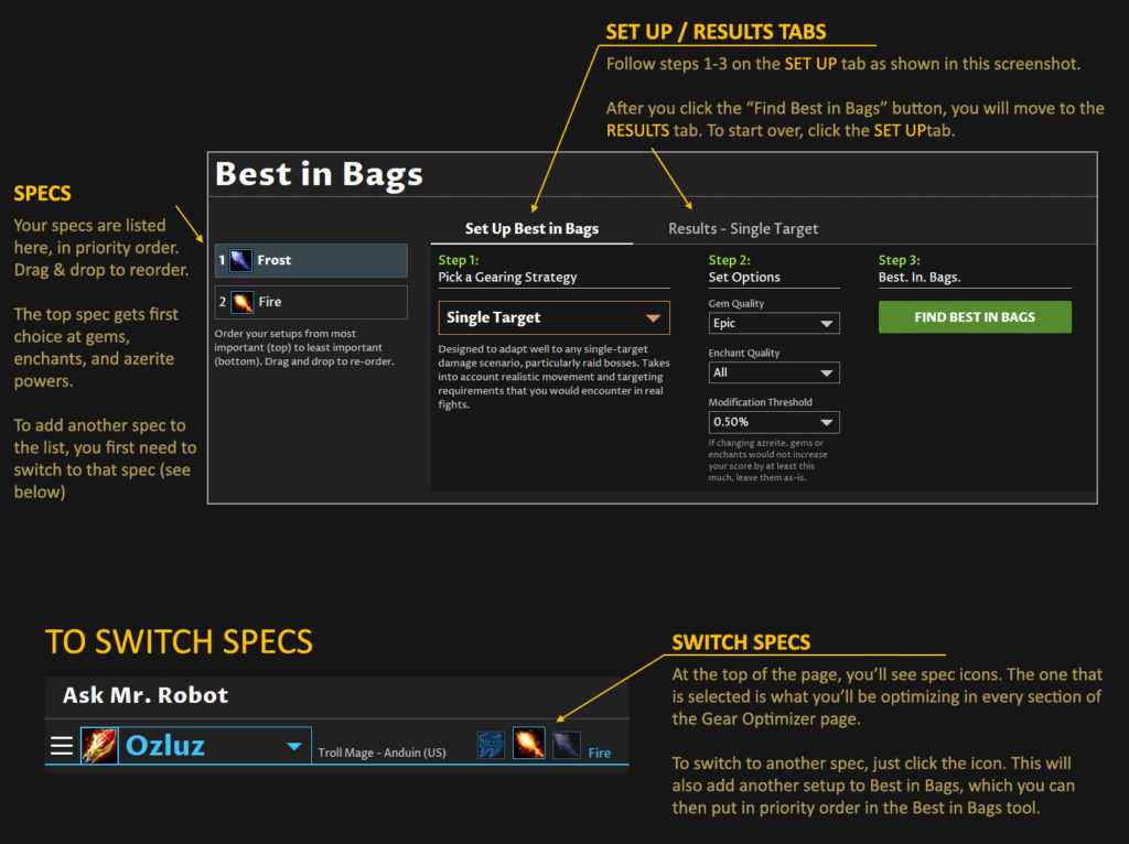 Best in Bags Setup - recommending the top gear from your bags
