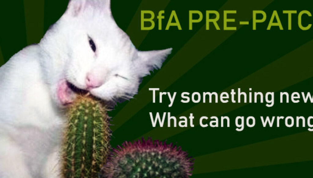 BfA Prepatch - AMR Advice: try something new.