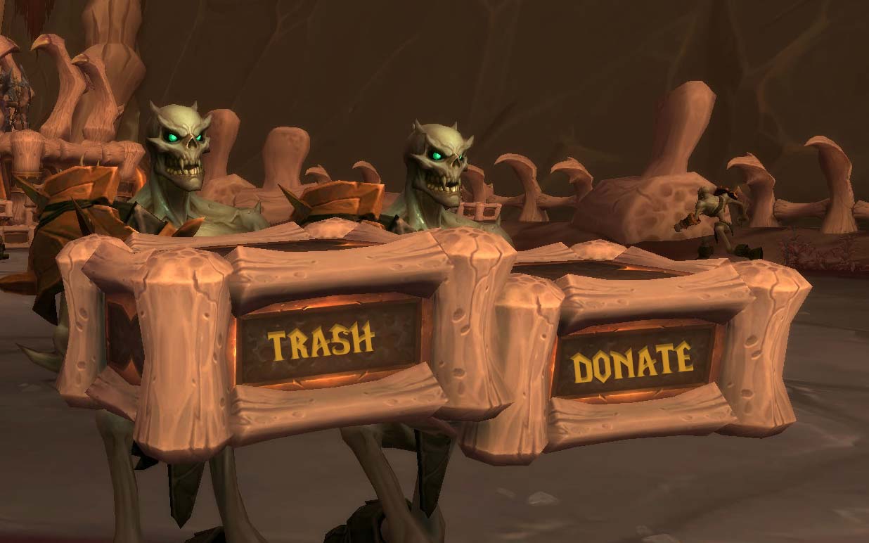 Undead carrying wooden boxes in Warcraft