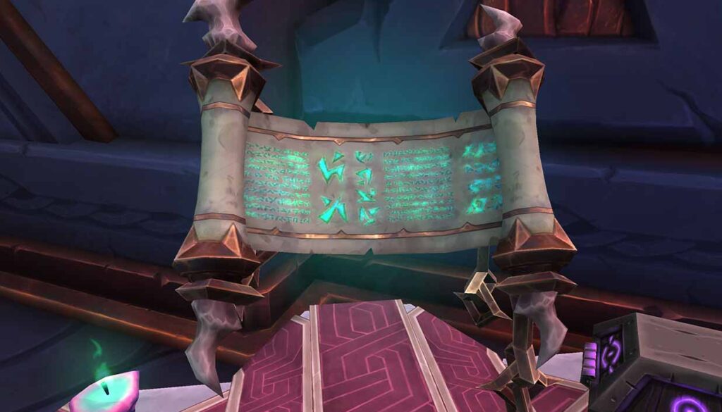 Warcraft scroll